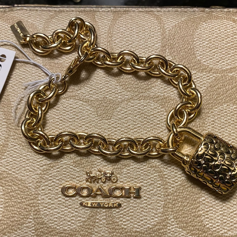 COACH Quilted Padlock Bracelet